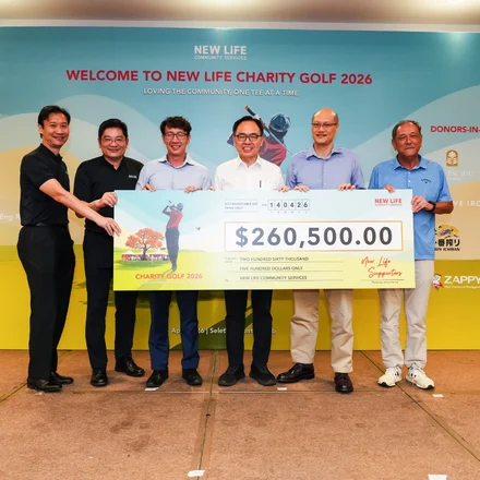 Cheque presentation at the Charity Golf