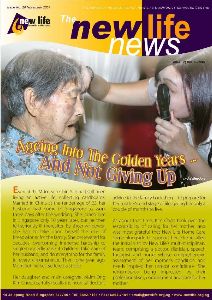2007 Issue #20: Ageing into the Golden Years and Not Giving Up