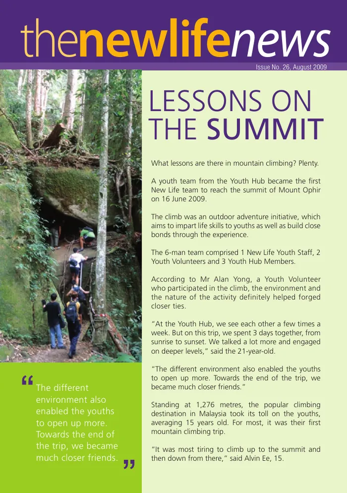 2009 Issue #26: Lesson on the Summit