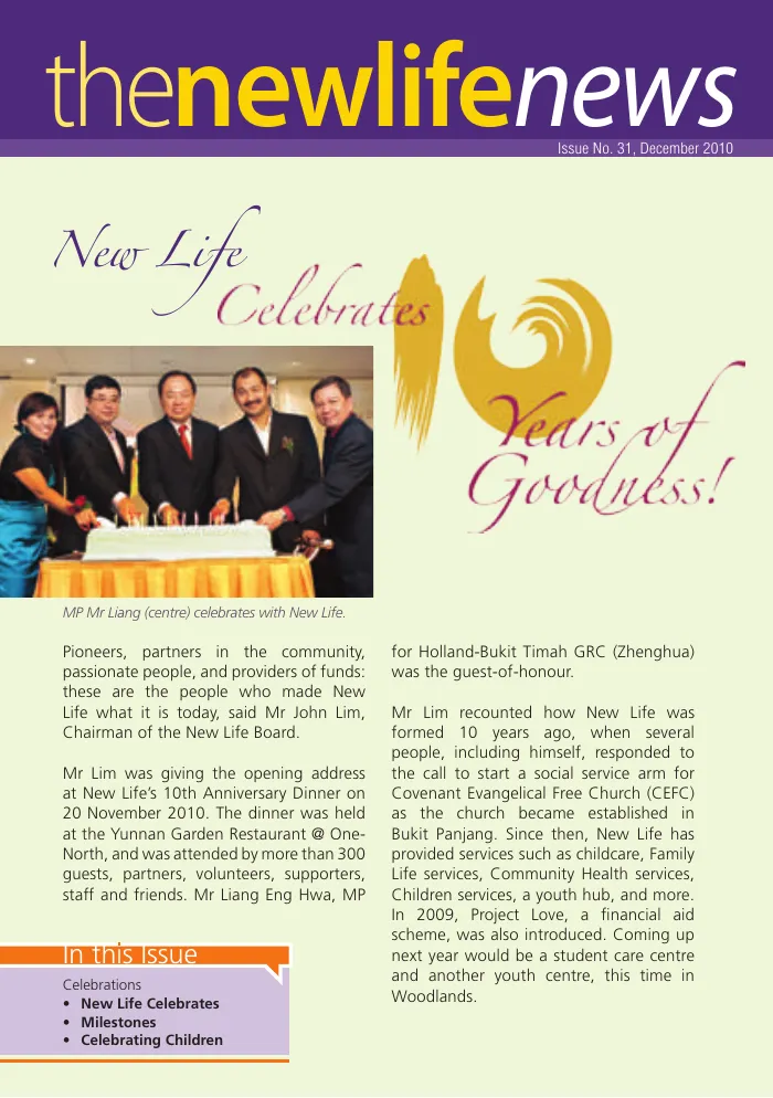 2010 Issue #31: New Life Celebrates 10 Years of Goodness!