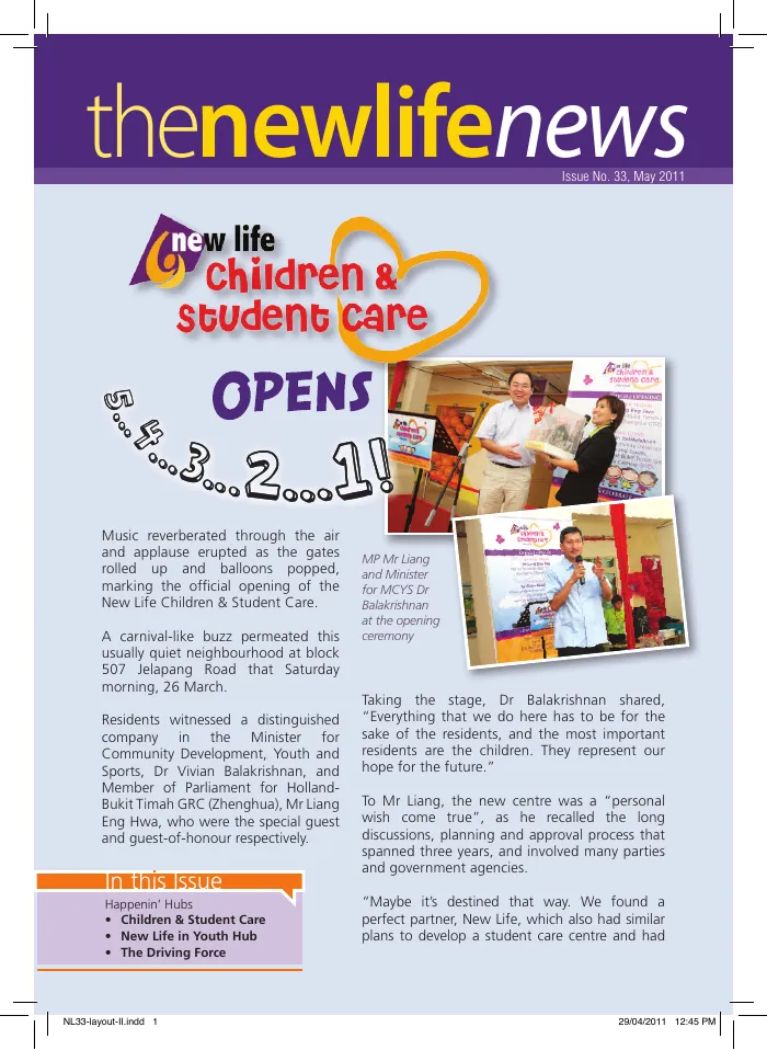 2011 Issue #33: New Life Children & Student Care Opens!