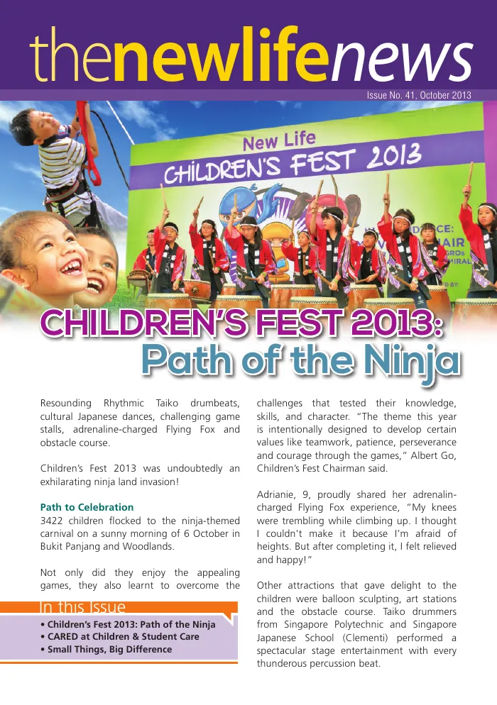 2013 Issue #41: Children’s Fest 2013 – Path of the Ninja