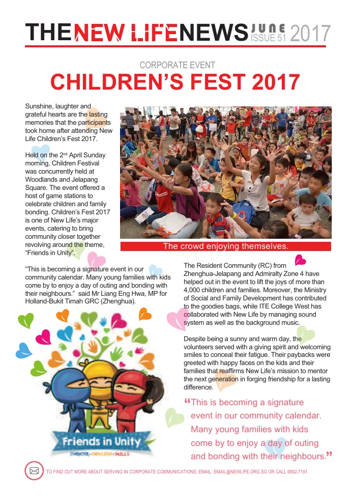 2017 Issue #51: Children’s Fest 2017 – Friends in Unity