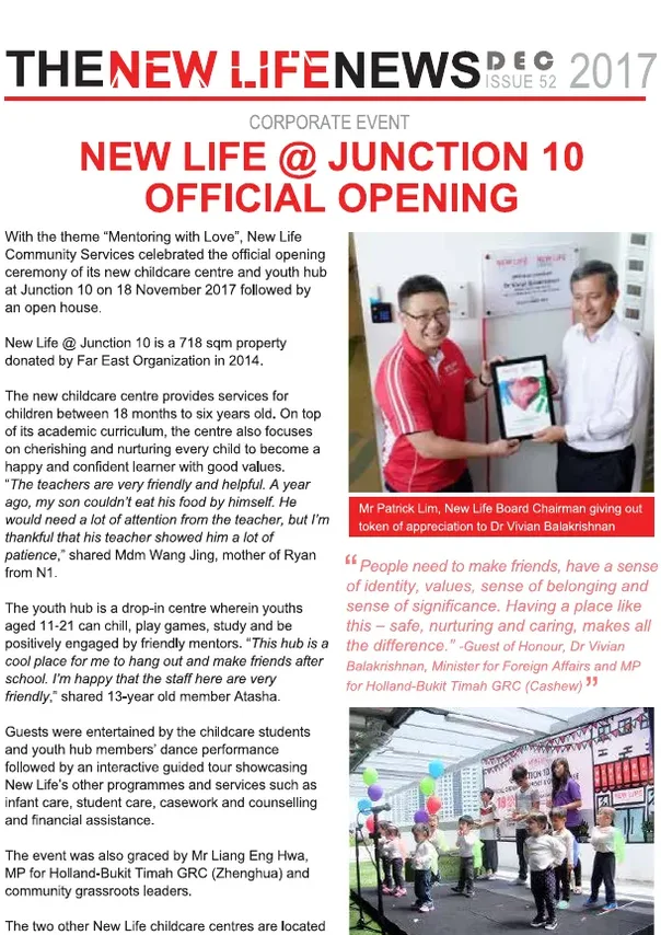 2017 Issue #52: New Life @ Junction 10 Official Opening