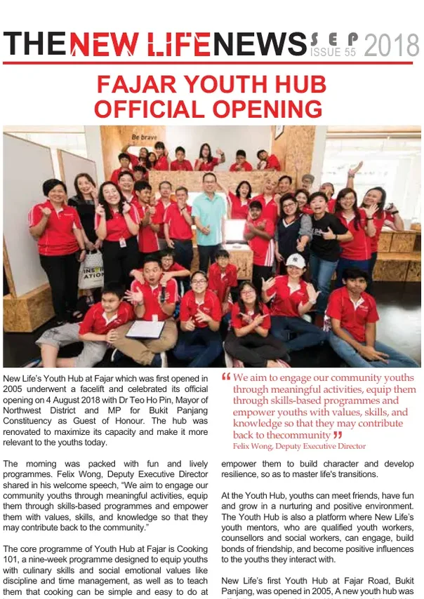 2018 Issue #55: Fajar Youth Hub Official Opening