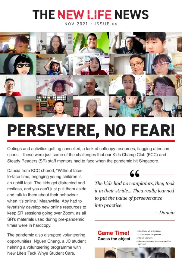 2021 Issue #66: Persevere, No Fear!